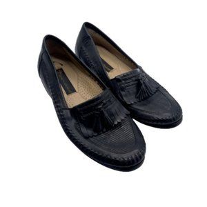 Vintage Stacy Adams Leather Mens Shoes Loafers Black 11.5 M